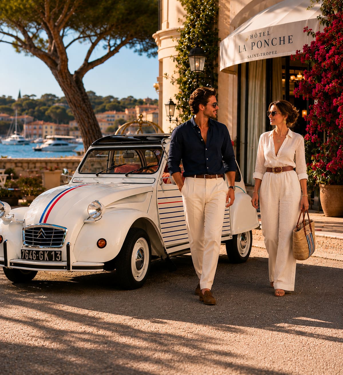 Shooting mode chic avec 2CV vintage