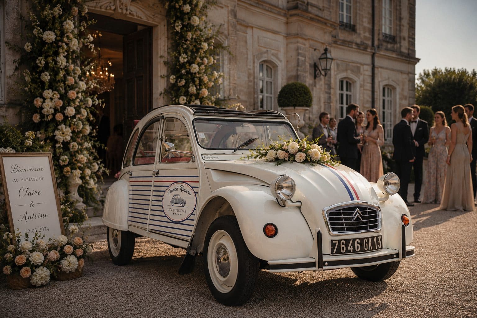 Mariage et événement avec 2CV vintage sur la Côte d'Azur — 2