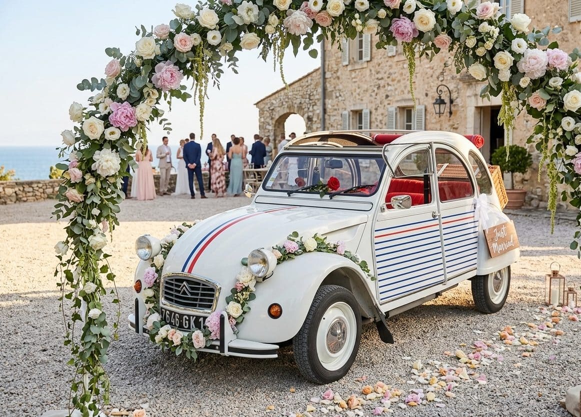 Mariage et événement avec 2CV vintage sur la Côte d'Azur — 4