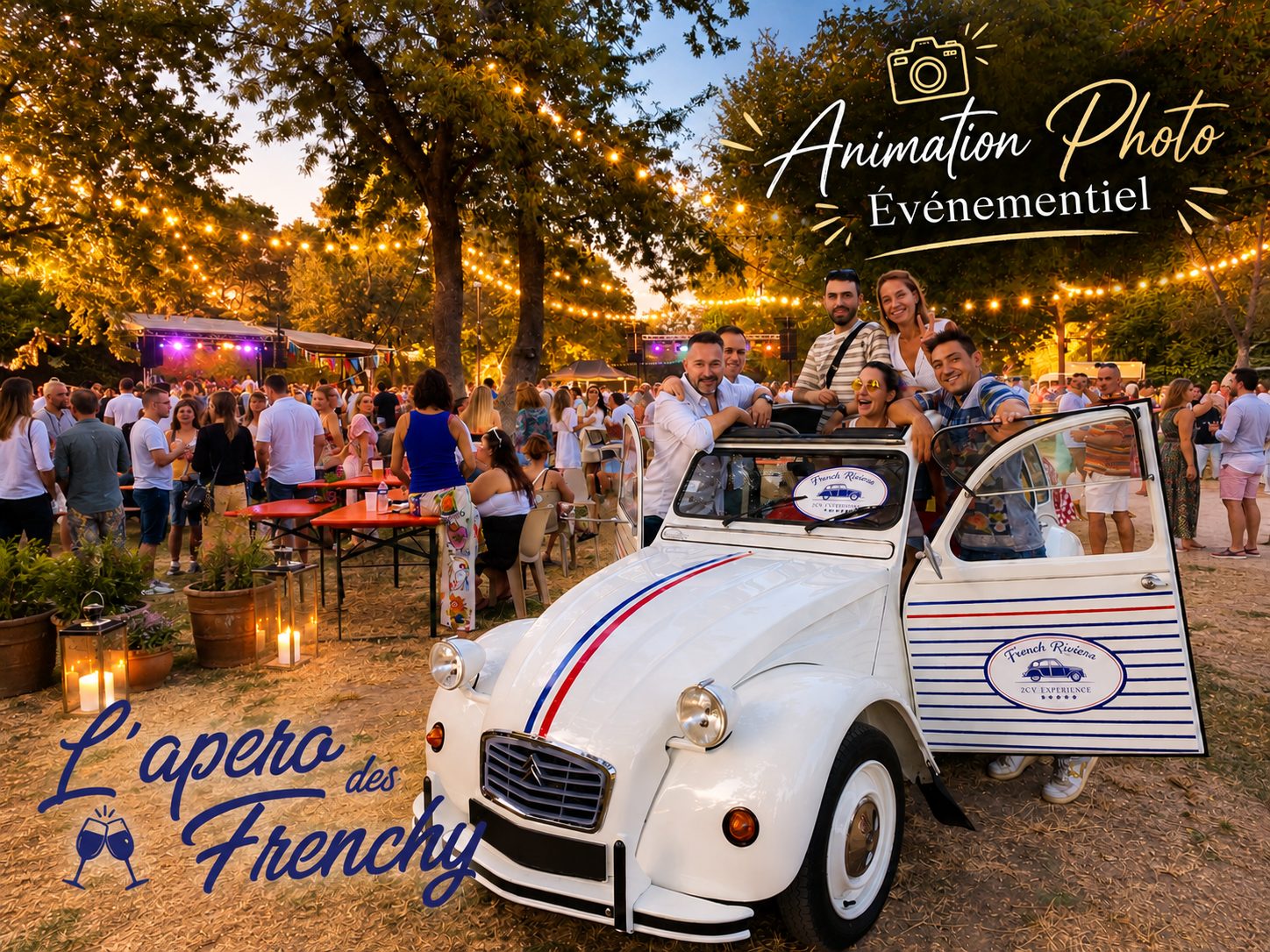 Citroën 2CV vintage pour événements et animations sur la Côte d'Azur 5