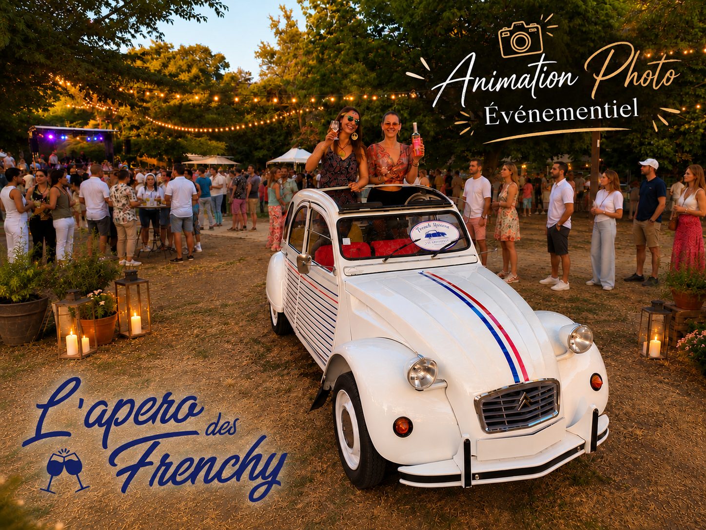 Citroën 2CV vintage pour événements et animations sur la Côte d'Azur 6